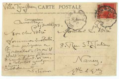 Correspondance entre Victor Prouvé et Léopold Poiré (Carnac)