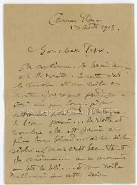 Correspondance entre Victor Prouvé et Léopold Poiré (Carnac)
