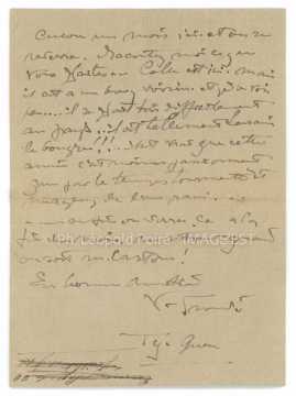 Correspondance entre Victor Prouvé et Léopold Poiré (Carnac)