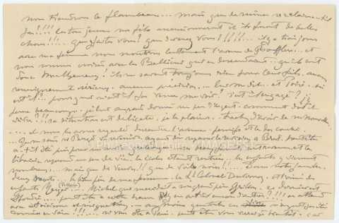 Lettre de Victor Prouvé (Nancy)