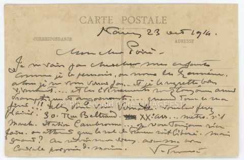 Correspondance entre Victor Prouvé et Léopold Poiré (Nancy)