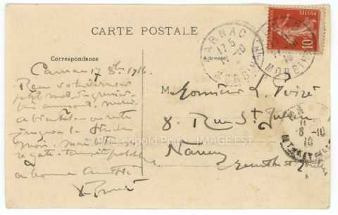 Correspondance entre Victor Prouvé et Léopold Poiré (Carnac)