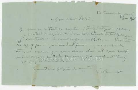 Correspondance entre Victor Prouvé et Léopold Poiré (Nancy)