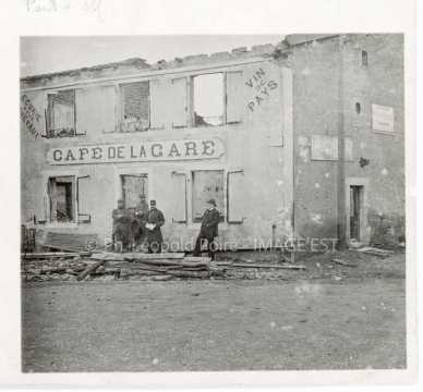 Café de la Gare détruit (Nomeny)