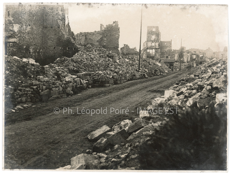 Gerbéviller en ruines (Meurthe-et-Moselle)