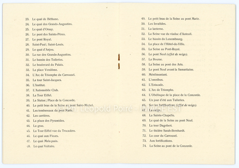 Catalogue d'exposition d'oeuvres d'Eugène Béjot (Paris)