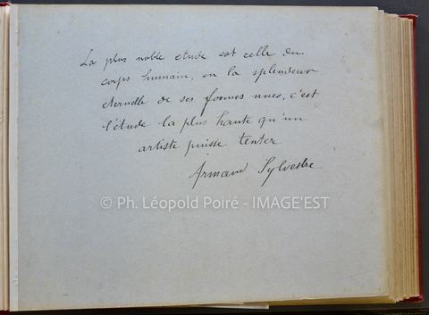 Page liminaire de l'album de nus féminins