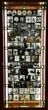 Vitrail de portraits d'artistes par Léopold Poiré (1879-1917)