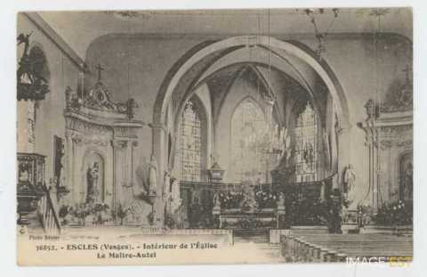 Maître-autel de l'église (Escles)