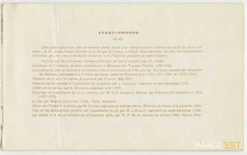 Le Sel à l'Exposition : Nancy 1909