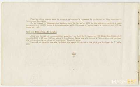 Le Sel à l'Exposition : Nancy 1909