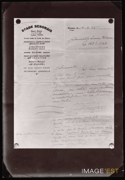 Lettre du Stade Senonais (Senones)