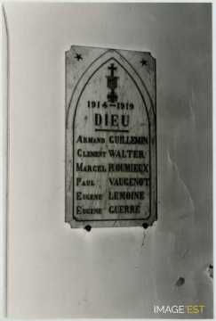 Plaque paroissiale commémorative (Vandoeuvre-lès-Nancy)