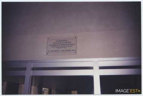 Plaque commémorative ENSIC (Nancy)