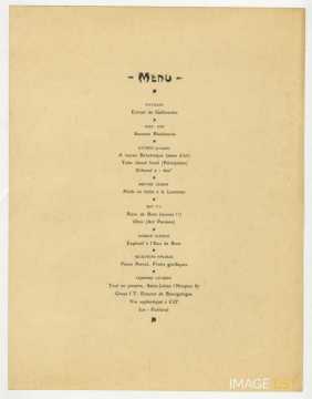 Menu d'un banquet (Nancy)