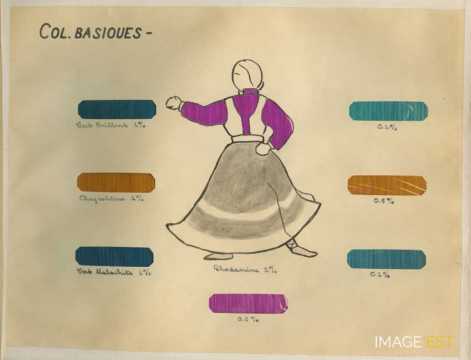 Dessin d'une femme en robe