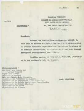 Lettre du 16 juin 1953 (ENSIC)