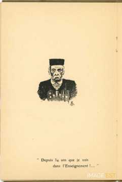 Caricature d'un professeur de l'I. C. N. (Nancy)