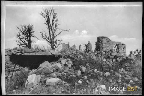 Montfaucon-d'Argonne en ruine (Meuse)
