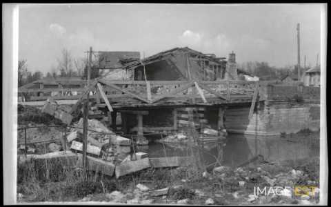 Romagne-sous-Montfaucon détruit (Meuse)