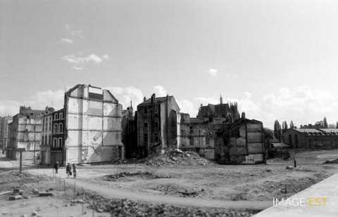 Chantier de démolition rue du Pontiffroy (Metz)