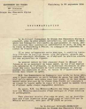 Lettre de recommandation (Plainfaing)