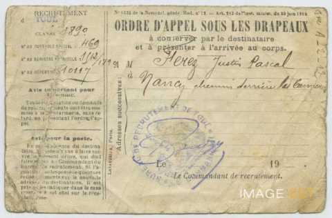 Ordre d'appel sous les drapeaux (Toul)