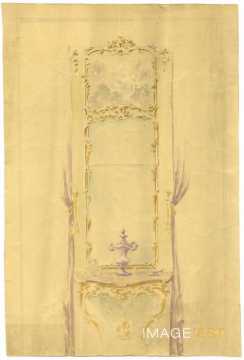 Console et miroir par Justin Férez