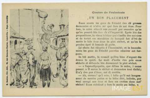 Contes de Fraimbois. Un bon placement