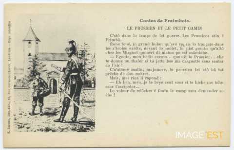 Contes de Fraimbois. Le prussien et le petit gamin