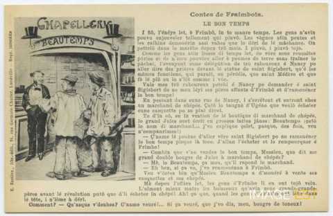 Contes de Fraimbois. Le bon temps