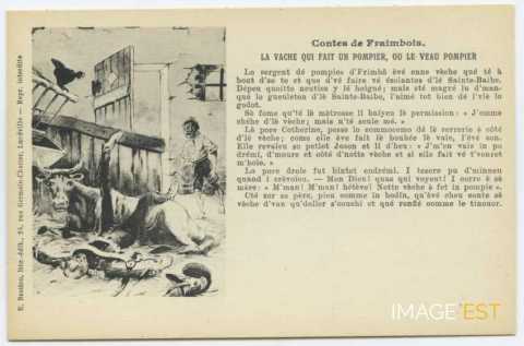 Contes de Fraimbois. La vache qui fait un pompier, ou le veau pompier