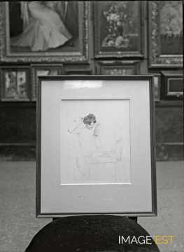 La Toilette (ca. 1901), dessin d'Emile Friant