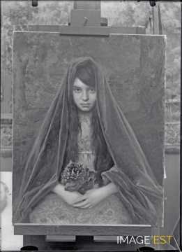 Portrait de jeune fille de face, de Larteau