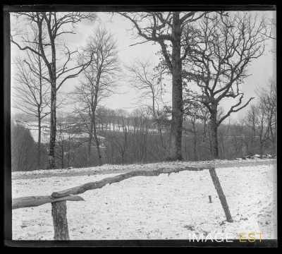 Paysage sous la neige (Gondreville ?)