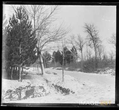 Paysage sous la neige (Gondreville ?)