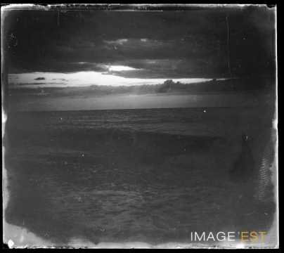 Coucher de soleil sur la plage (Seine-Maritime)