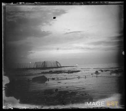 Coucher de soleil sur la plage (Seine-Maritime)