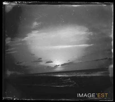 Coucher de soleil sur la plage (Seine-Maritime)