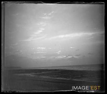 Coucher de soleil sur la plage (Seine-Maritime)