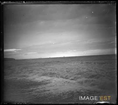 Coucher de soleil sur la plage (Seine-Maritime)