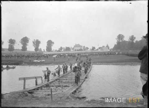 Traversée d'une passerelle (Art-sur-Meurthe)
