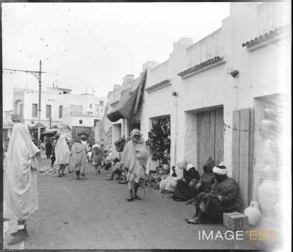 Rue commerçante (Tunis ?)