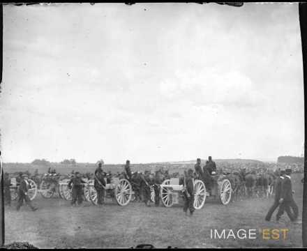 Attelage d'artillerie en manoeuvre (Malzéville)