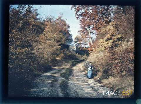 Femme sur un chemin (Meurthe-et-Moselle)