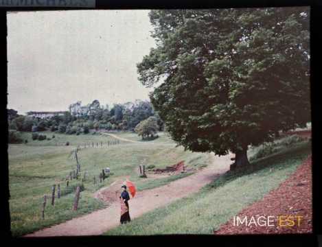 Femme sur un sentier (Meurthe-et-Moselle)