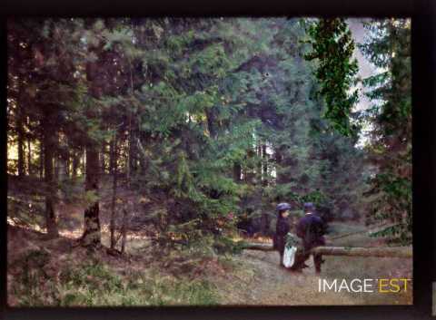 Promeneurs sur un sentier (Meurthe-et-Moselle)