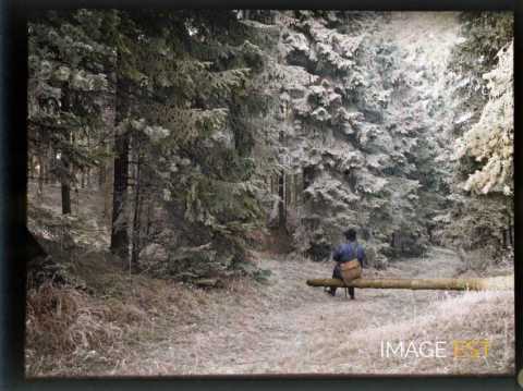 Homme sur un sentier (Meurthe-et-Moselle)