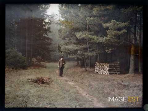 Homme sur un sentier (Meurthe-et-Moselle)
