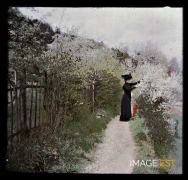 Femme sur un sentier (Maxéville)